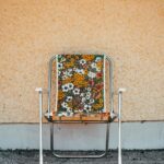 Retro Floral Folding Lawn Chair